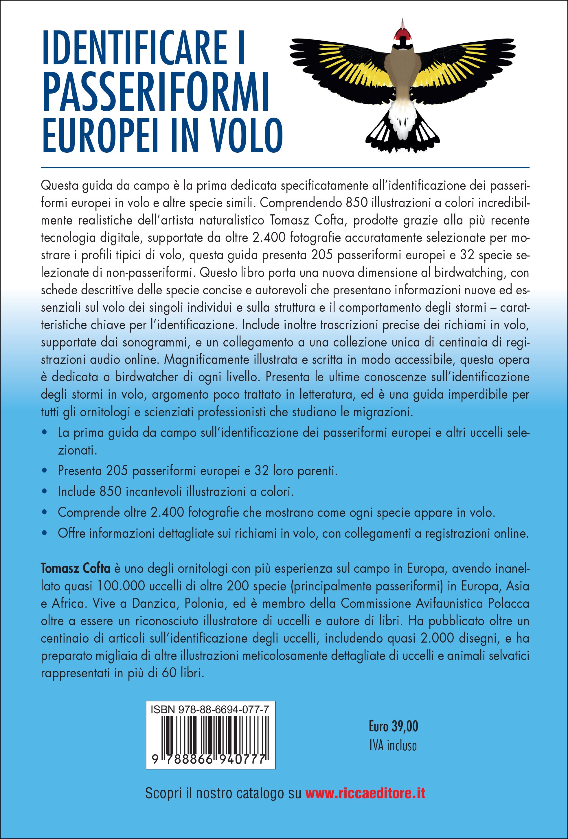 Identificare i passeriformi europei in volo