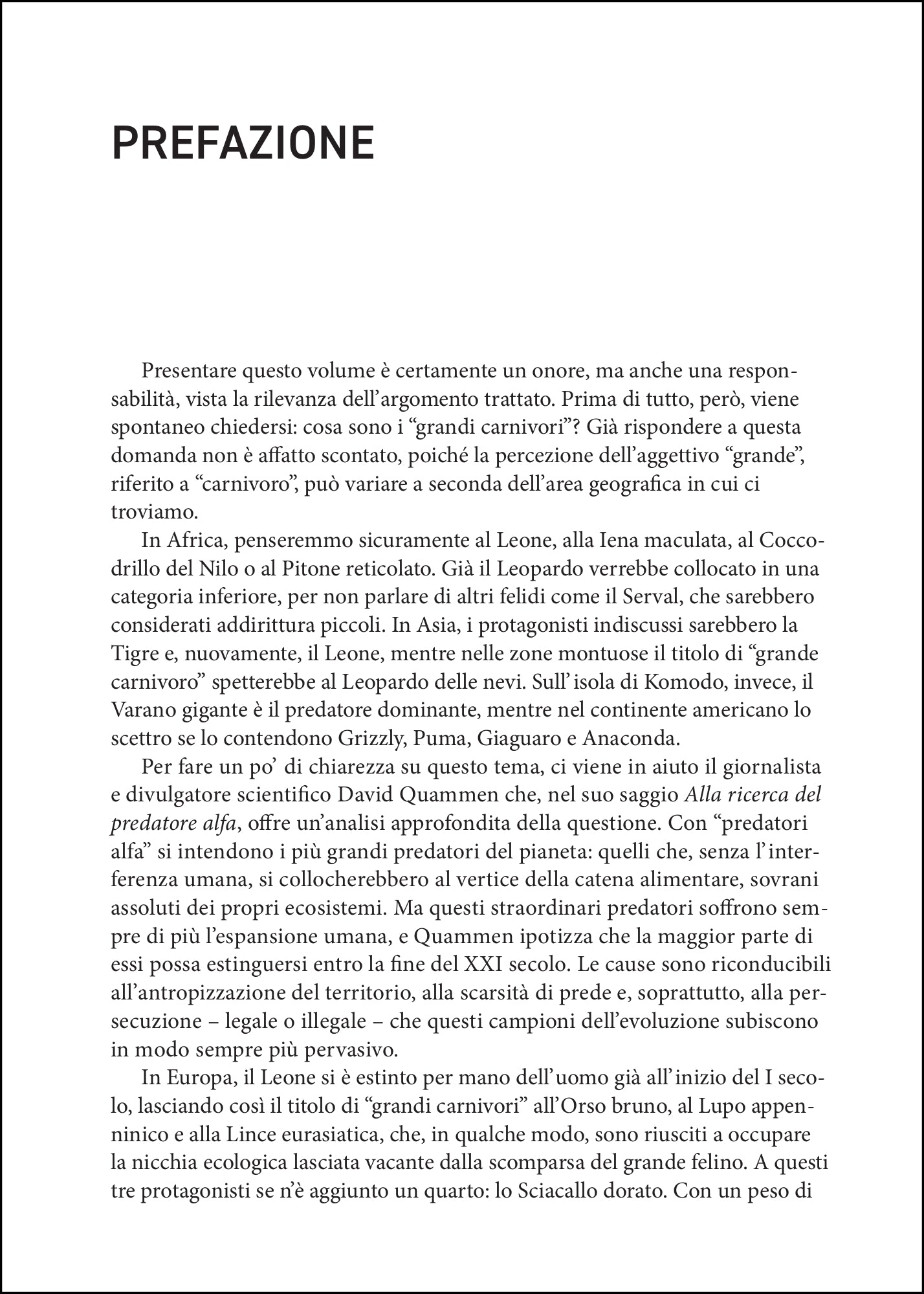 I grandi carnivori d'Italia. L’orso, il lupo, lo sciacallo dorato e la lince