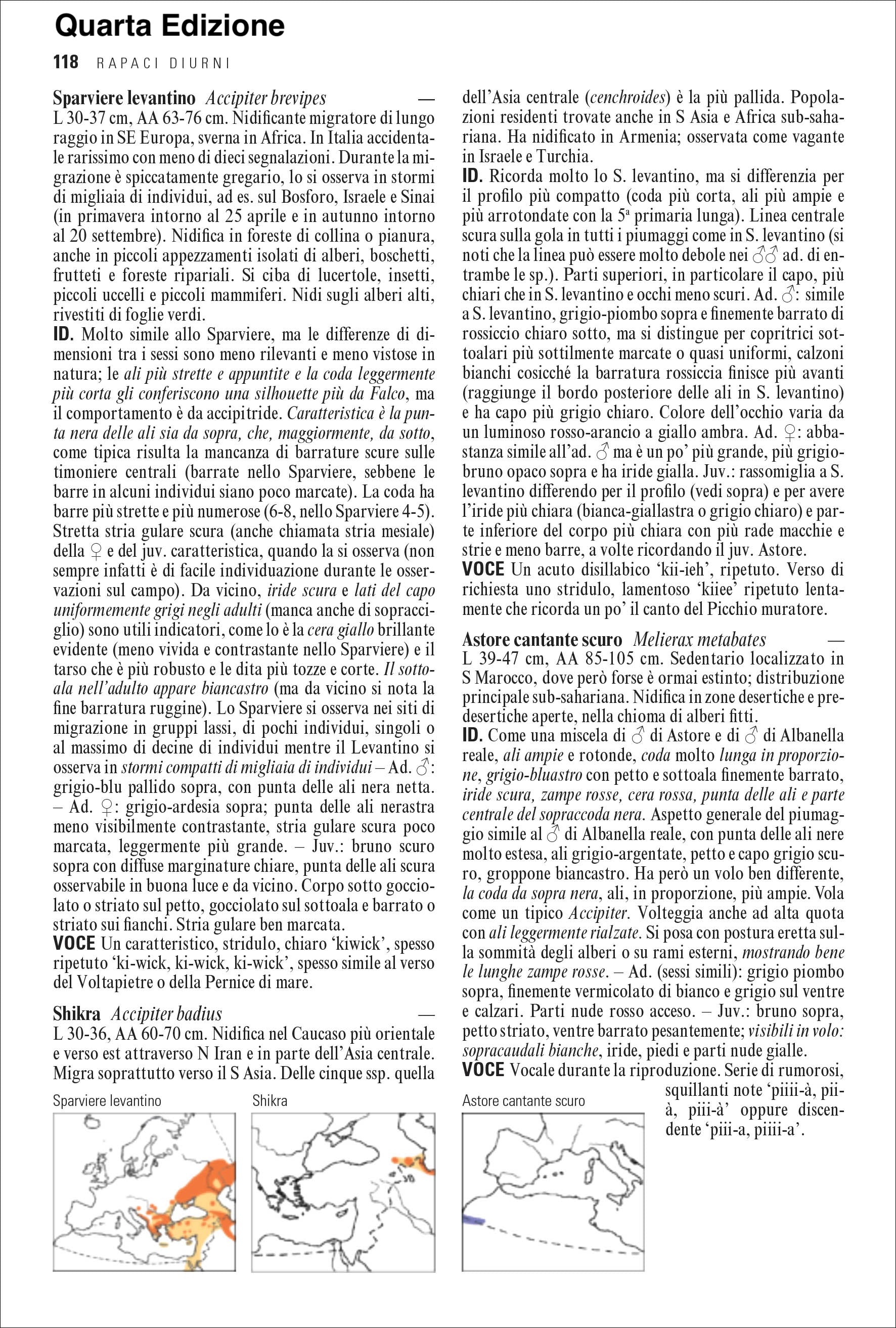 Guida degli uccelli d'Europa, Nord Africa e Vicino Oriente